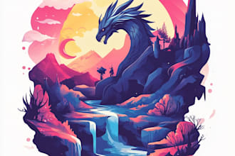 do a fantasy game logo and branding