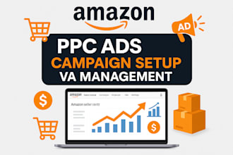 setup amazon fba PPC ads campaigns VA management kdp PPC campaign optimization