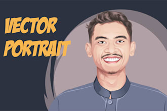 draw a vector portrait for you