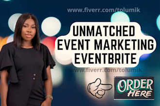 promote eventbrite event, ticket booking, summit, conference, webinar marketing