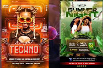 create brochure for event, party, dj night or anything
