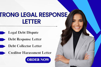 draft strong debt collector response or creditor harassment letter uk us format