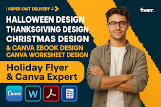 do halloween design thanksgiving design christmas flyer canva ebook desgn canva