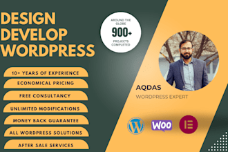 develop and custom design your wordpress website