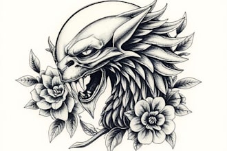 create custom and realism tattoo design