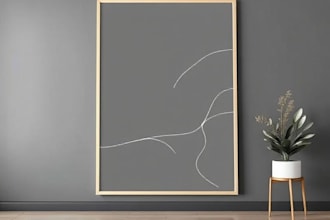 design printable minimal abstract wall art or line art