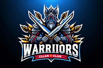 design meaningful warriors clan mascot logo in 24 hours