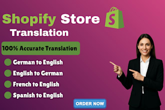 translate your shopify store into german, english, and any language
