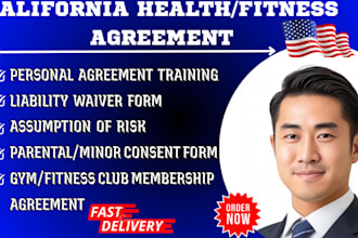 draft solid liability waivers for california trainers, gyms and fitness
