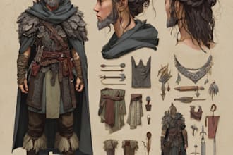 create dnd characters, concept and game art