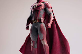 create detailed superhero or villain character design