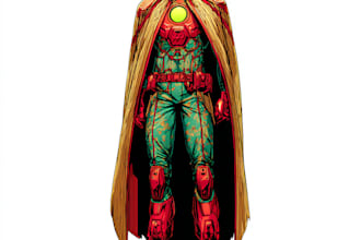 sketch and design original superhero character concept art