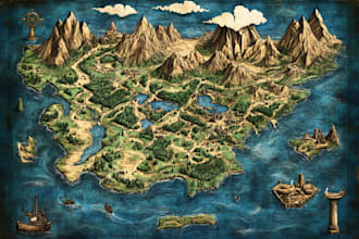 fantasy map design map illustration fantasy map