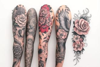 create a tattoo design of tattoo sleeve