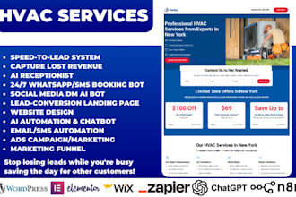 hvac ai booking hvac lead capture booking hvac sms whatsapp booking automation
