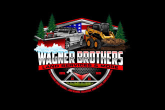 create graceful and fantastic skid steer and snow removal logo design