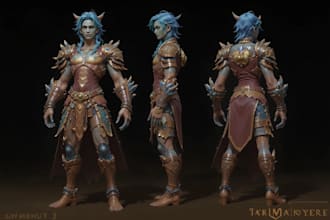 do 2d character design, 2d game character, concept