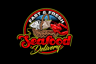 create wonderful and excellent seafood logo design