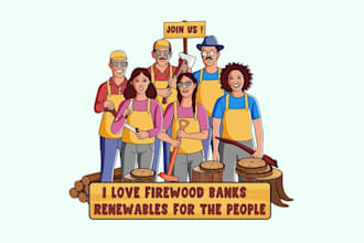 design firewood bank volunteer logo