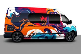 design awesome car, van, vehicle wrap design and vehicle stickers