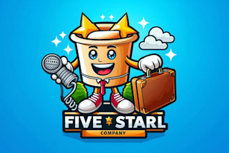 make five star hotel mascot logo design in 12 hours