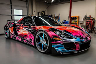 draw a racing car wrap design, car wrap ,van wrap ,vehicle