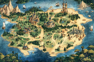 do map illustration map design fantasy map