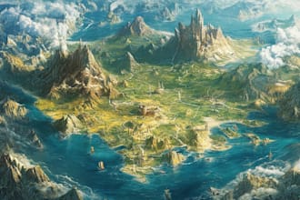 fantasy map design map illustration fantasy map