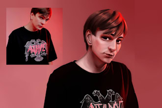 draw realistic portrait by photo