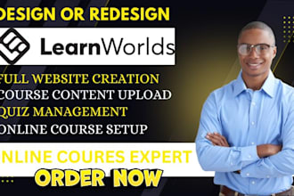 develop learnworlds online course website