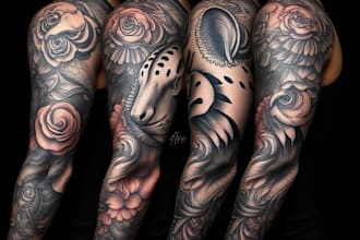 create stunning custom realism tattoo sleeves