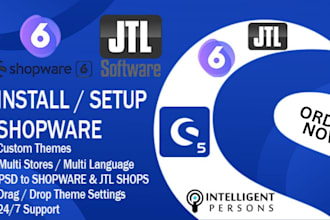 design jtl shops and theme customize strong selling  shopware 6 shopware 5 store