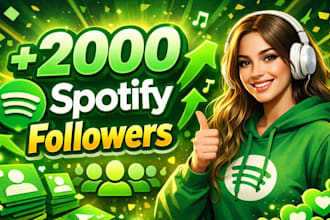 instantly gain 2,000 spotify followers