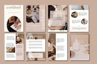 create professional PDF lead magnet, workbook, ebook and canva design