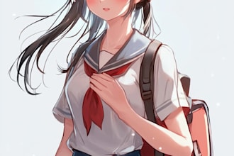 draw characters in cartoon or anime style