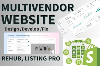 design and fix professional rehub multivendor and listing pro business website