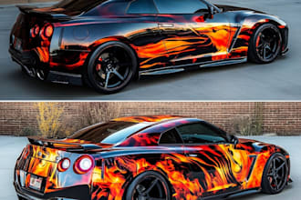 design car wrap and vector wrap, any vehicle wrap