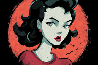 draw a horror illustration