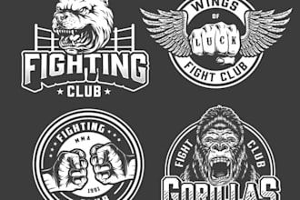 design a vintage fighting club logo for your gym, team, or brand