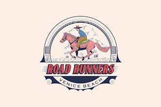 design a vintage horse racing logo for your club, team, or brand