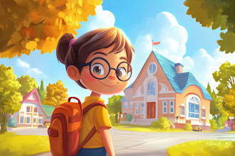 children book illustrations and kids story book