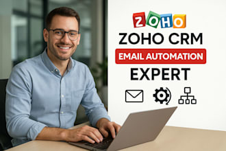 setup zoho crm email automation, workflows, and templates