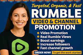 do rumble promotion, rumble video marketing to USA 20,000 audience, rumble seo
