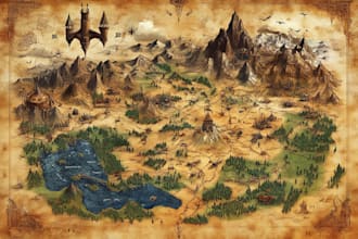 make fantasy map illustration