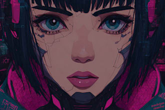 design anime character , cyberpunk character