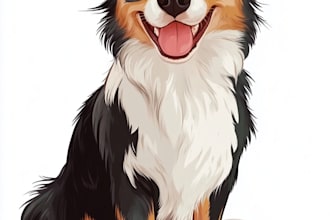 draw a disney pets portrait illustration