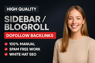 publish high da DR sidebar blogroll dofollow SEO backlinks