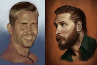 draw a realistic digital portrait from your photo