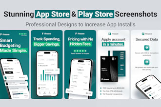 design professional app screenshots for play store and app store