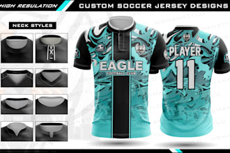 design a custom soccer, football jersey design for you